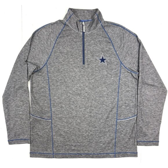Tommy Bahama Mens 1/4 Zip Pullover Dallas Cowboys Football NFL Size Medium Gray - Picture 1 of 14